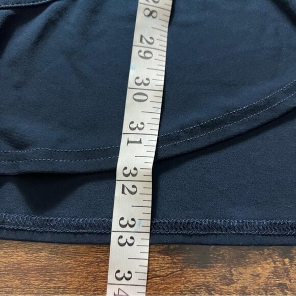 Sympli Navy Scoop Neck Sleeveless Tunic Top Front Pockets Slinky Travel Size 8 - Picture 10 of 11